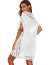 Cutout V-Neck Short Sleeve Cover-Up