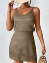 Openwork V-Neck Sleeveless Cover Up Dress