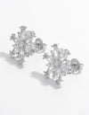 925 Sterling Silver Zircon Snowflake Earrings