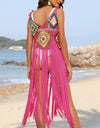 Fringe Spaghetti Strap Cover-Up