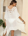 Cutout Ruffled Half Sleeve Cover-Up