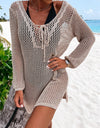 Openwork Tie Neck Cover-Up