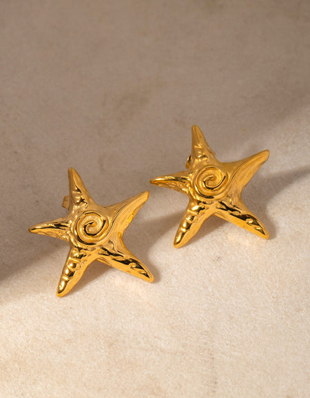 Stainless Steel Star Shape Earrings