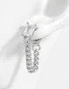 925 Sterling Silver Zircon Chain Earrings