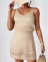 Openwork V-Neck Sleeveless Cover Up Dress