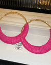 Alloy Grass Vine Hoop Earrings