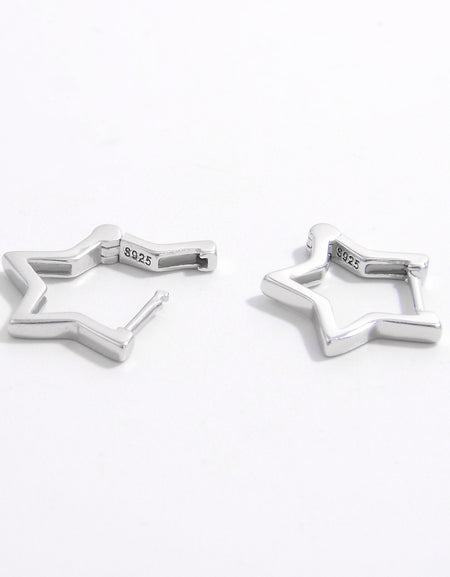 925 Sterling Silver Star Earrings