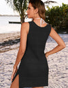 Openwork Wide Strap Cover-Up Dress