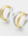 Titanium Steel Three-Layered C-Hoop Earrings