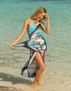 Printed Spaghetti Strap Cover Up