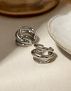 Stainless Steel Layered Cuff Earrings