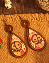 Wooden Teardrop Shape Earrings