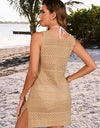 Openwork Wide Strap Cover-Up Dress