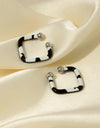 Stainless Steel Oil Drip Cuff Earrings