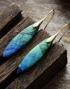 Copper Natural Stone Geometric Shape Earrings