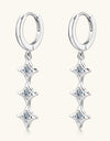 Moissanite 925 Sterling Silver Geometric Shape Earrings