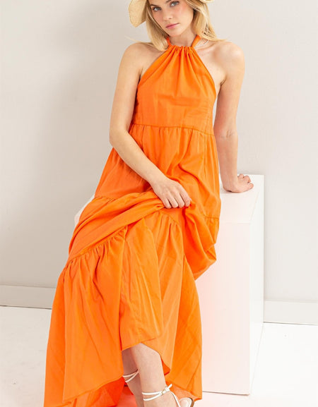 HYFVE Halter Neck Cover Up Maxi Dress