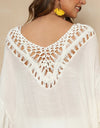 Cutout Ruffled Half Sleeve Cover-Up