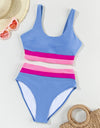 Contrast Scoop Neck Two-Piece Swim Set