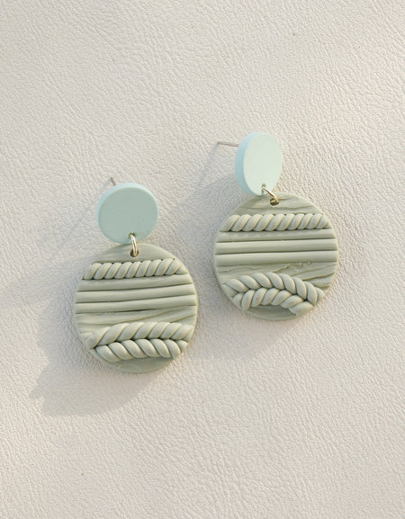 Soft Pottery Round Earrings