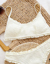 Frill Textured Spaghetti Strap Two-Piece Swim Set