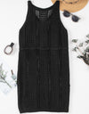 Openwork Slit V-Neck Sleeveless Cover Up Dress