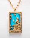 Tarot Card Pendant Stainless Steel Necklace