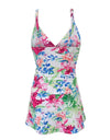 Printed Spaghetti Strap Top and Skirt Swim Set