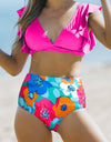 Cropped Swim Top and Floral Bottoms Set