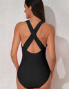 Crisscross Wide Strap One-Piece Swimwear