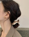 Copper Bean Shape Stud Earrings