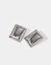 Stainless Steel Rectangular Stud Earrings