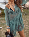 Lace Detail Plunge Cover-Up Dress