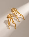 18K Gold-Plated Stainless Steel Jellyfish Earrings