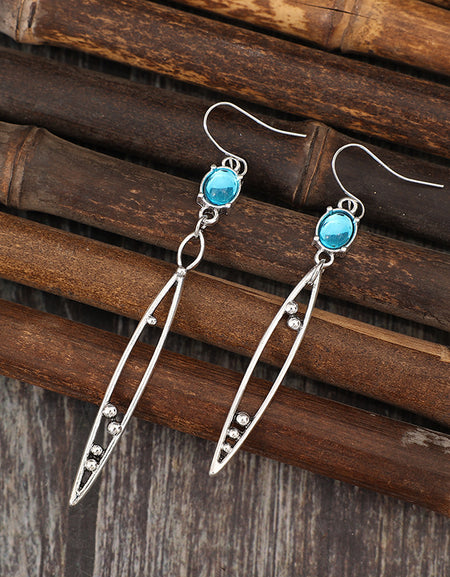 Alloy Rhinestone Asymmetric Earrings