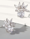 Zircon 925 Sterling Silver Flower Stud Earrings