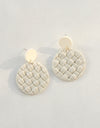 Soft Pottery Round Braided Earrings