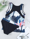 Printed Wide Strap Tankini Set