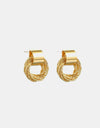 Alloy Gold-Plated Drop Earrings