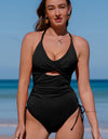 Cutout V-Neck Spaghetti Strap One-Piece Swimwear