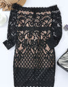 Off-Shoulder Long Sleeve Lace Dress