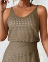 Openwork V-Neck Sleeveless Cover Up Dress