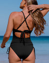 Cutout V-Neck Spaghetti Strap One-Piece Swimwear