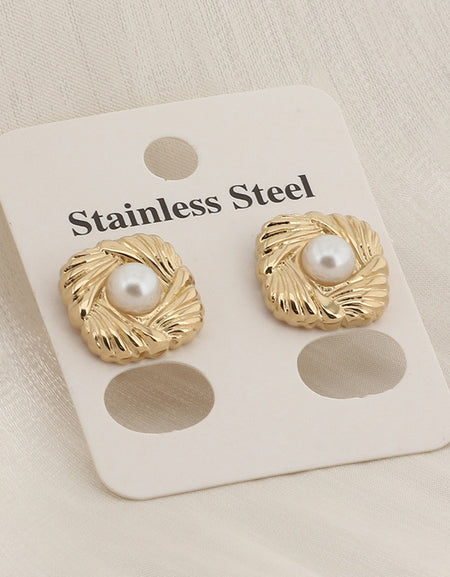 Stainless Steel Geometric Stud Earrings