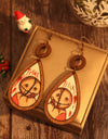 Wooden Teardrop Shape Earrings