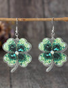 Lucky Clover Acrylic Dangle Earrings