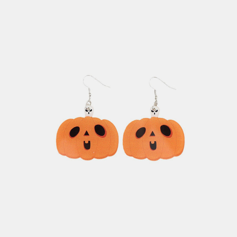 Acrylic Alloy Pumpkin Shape Earrings