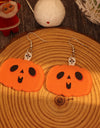 Acrylic Alloy Pumpkin Shape Earrings