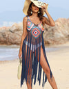 Fringe Spaghetti Strap Cover-Up