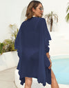 Ruffled Open Front Cover-Up